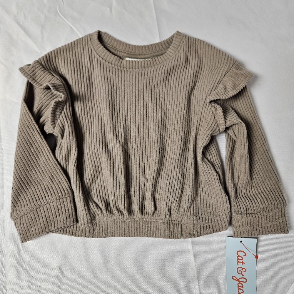 Cat & Jack 12M Ribbed‎ Long Sleeve Top